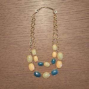 Pink and blue Statement Necklace